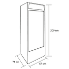Freezer Vertical 1 Pta de Vidrio 400 Lts 3