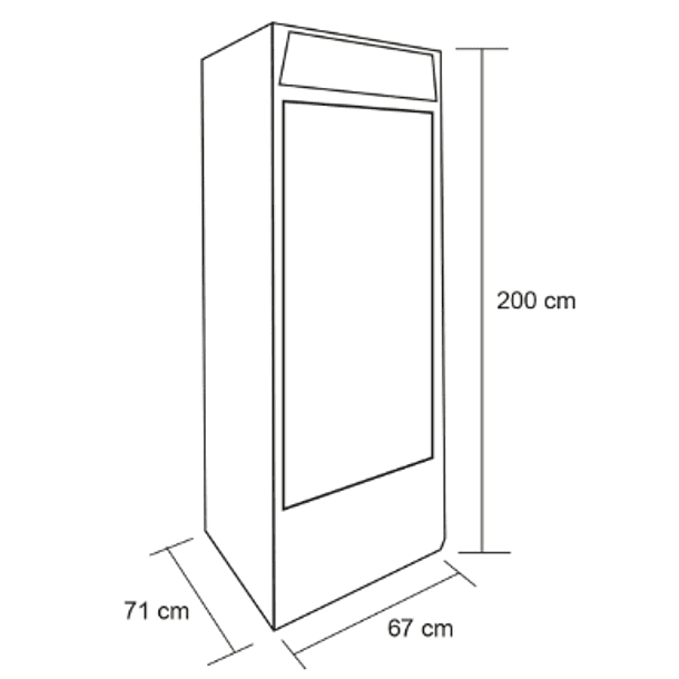 Freezer Vertical 1 Pta de Vidrio 400 Lts 3