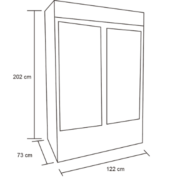 Freezer Vertical 2 Ptas de vidrio. 