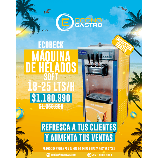 Máquina de Helados de Pedestal Ecobeck