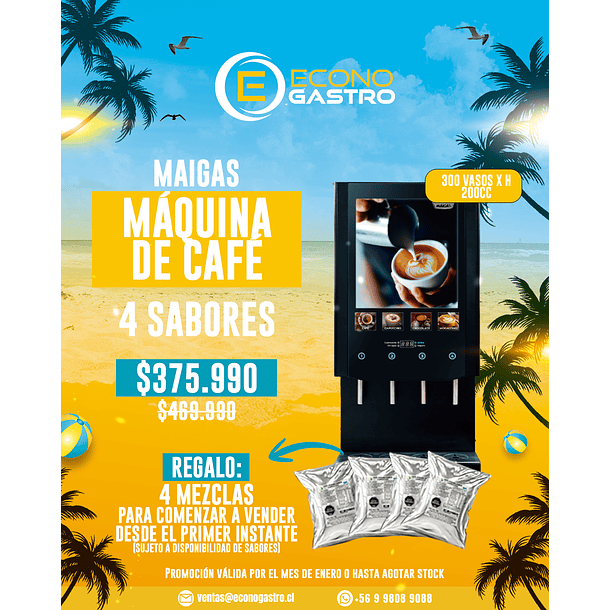 MÁQUINA DE CAFÉ AUTOMÁTICA MAIGAS