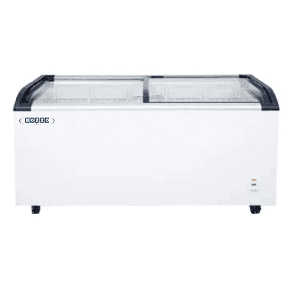 Congelador Comercial 520L con Tapa de Vidrio Curvo