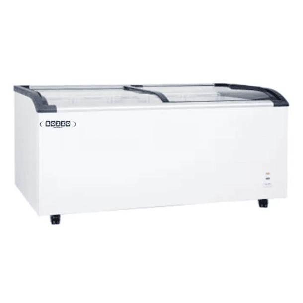 Congelador Comercial 520L con Tapa de Vidrio Curvo