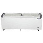 Congelador Comercial 720L con Tapa de Vidrio Curvo 2