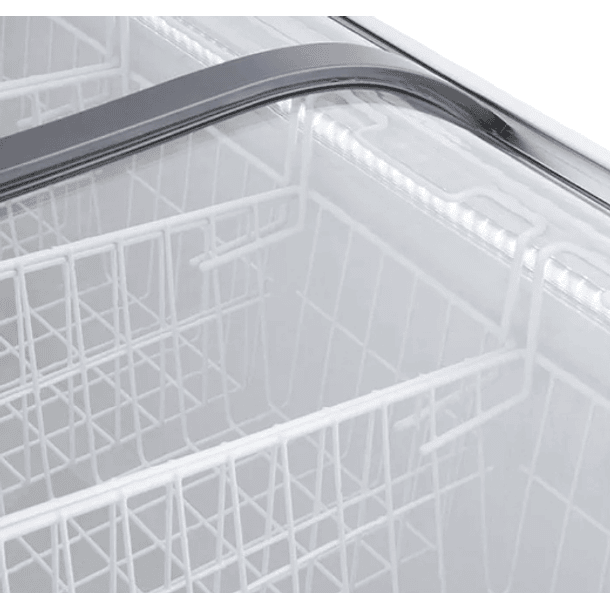 Congelador Comercial 720L con Tapa de Vidrio Curvo 3