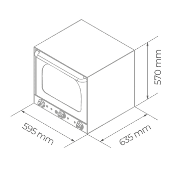 Horno Convector 4 B. Vapor + Grill Maigas 4
