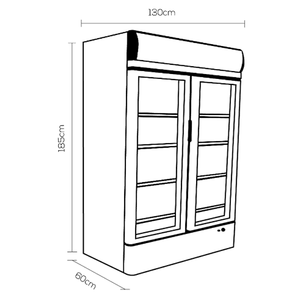 Visicooler Doble Puerta Deslizable 800Lts Bozzo 3