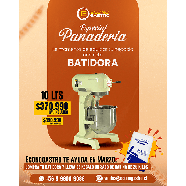 Batidora 10L MAIGAS