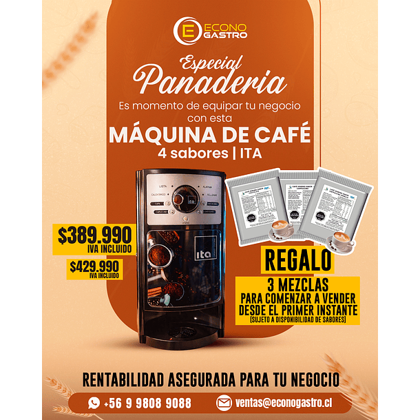Máquina de café 4 sabores ITA 1