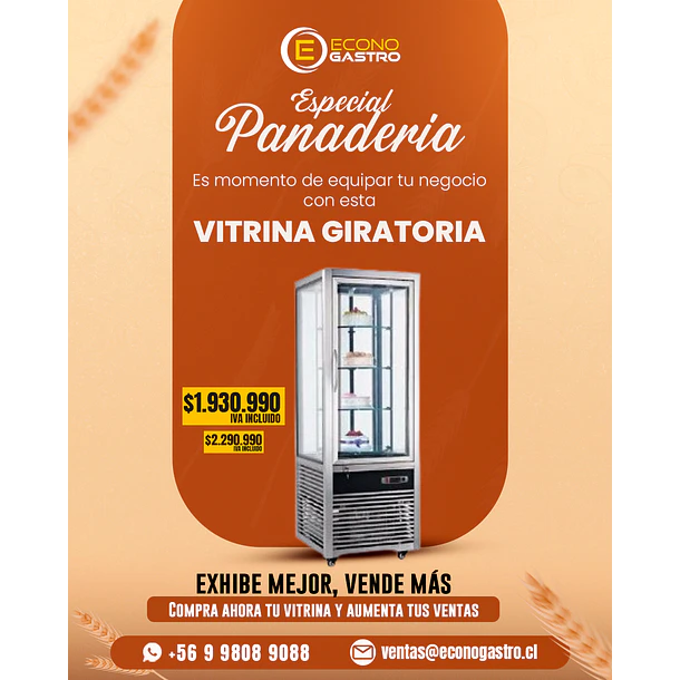Vitrina Giratoria PS300 Bozzo