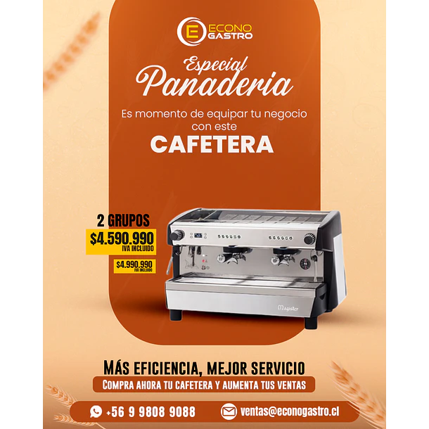 Cafetera Magister 2 Grupos Automática Delta ESD