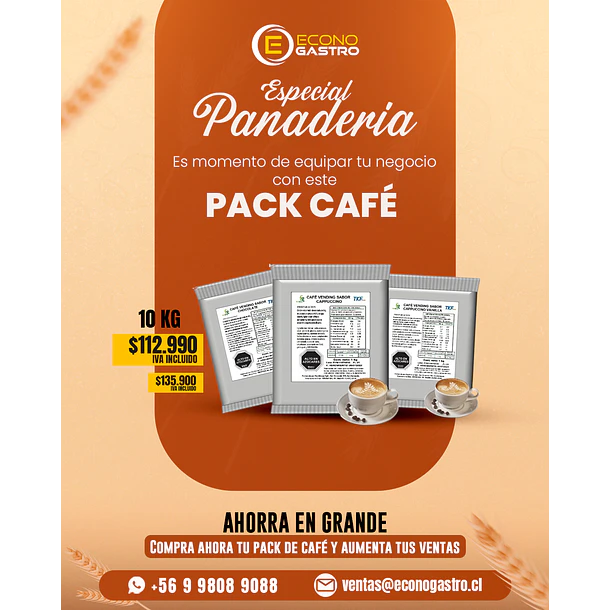 PACK 10 Kilos de Cafe Vending Mixtos