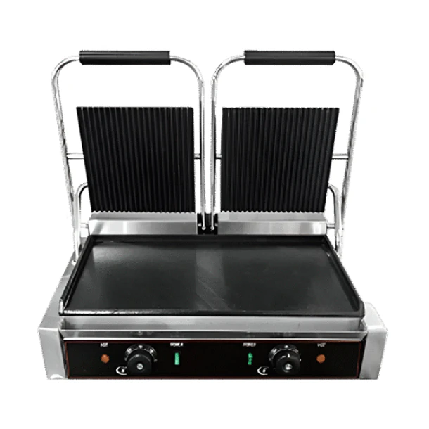 Plancha Panini Lisa y Acanalada Doble ITA