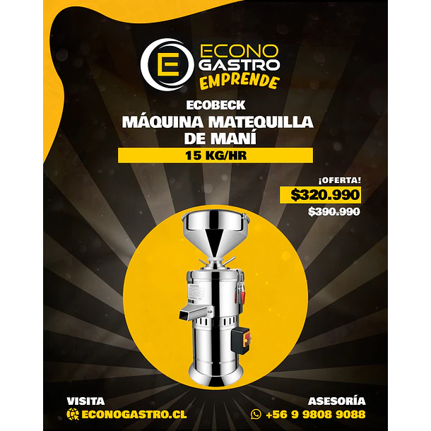 Procesador para Mantequilla de Maní Ecobeck