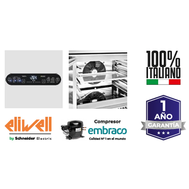 Abatidor de Temperatura de 5 Bandejas Italiano Touch 3