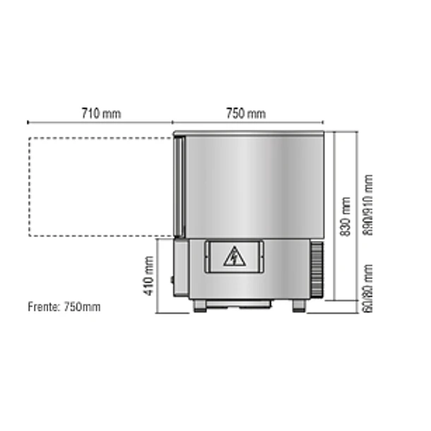 Abatidor de Temperatura de 5 Bandejas Italiano Touch 4