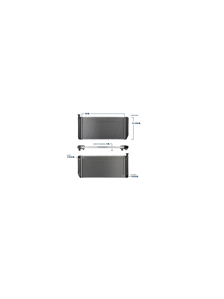 Radiador de Motor Chevrolet C1500 5.7 1995 al 1999 3