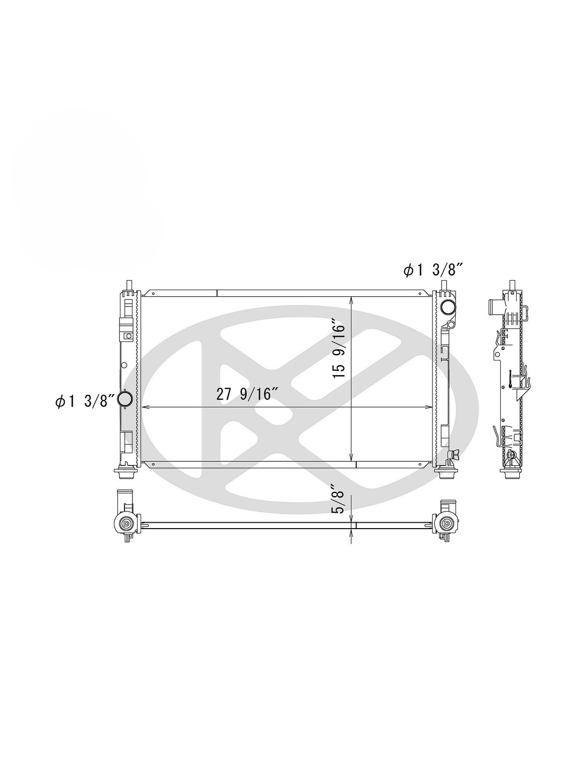 Radiador Motor Jeep Compass 2007 al 2017 3