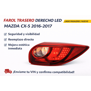 FAROL TRASERO DERECHO LED MAZDA CX5 2016/2017