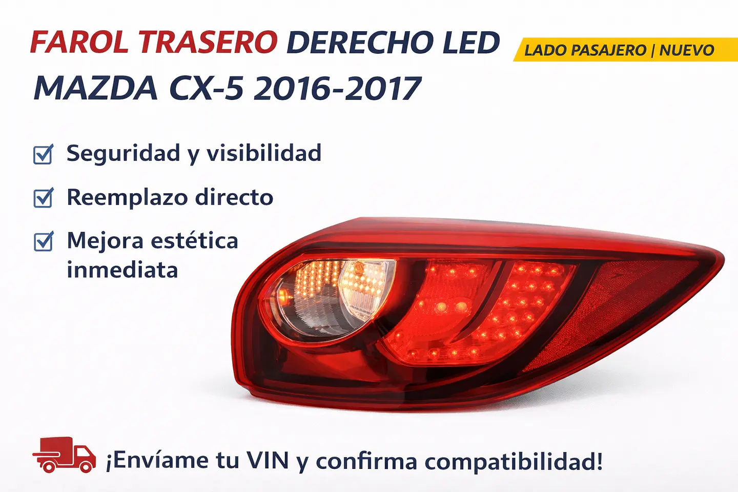 FAROL TRASERO DERECHO LED MAZDA CX5 2016/2017 1