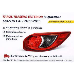 FAROL TRASERO EXTERIOR IZQUIERDO MAZDA CX5 2013/2015