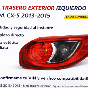 FAROL TRASERO EXTERIOR IZQUIERDO MAZDA CX5 2013/2015