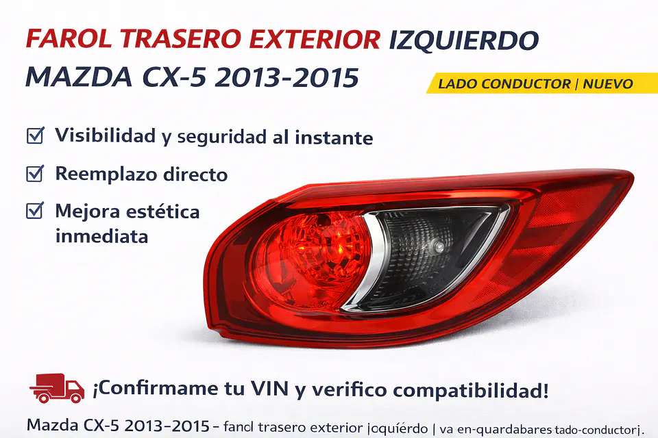 FAROL TRASERO EXTERIOR IZQUIERDO MAZDA CX5 2013/2015 1