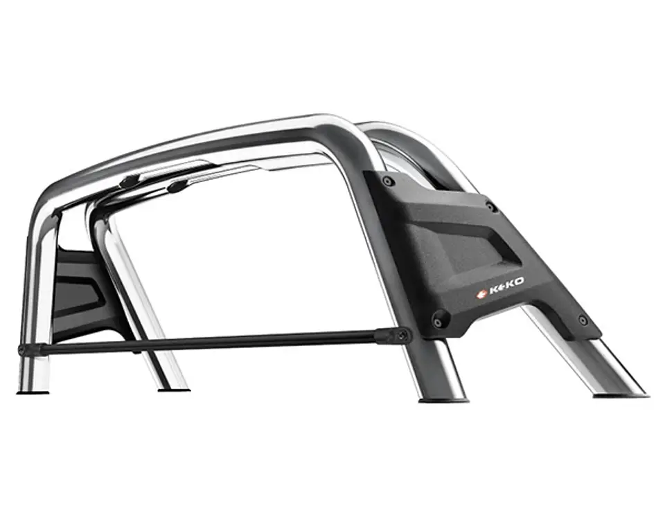 BARRA ANTIVUELCO CROMADA MODELO NEW K1 TOYOTA HILUX REVO 2016/2025 1