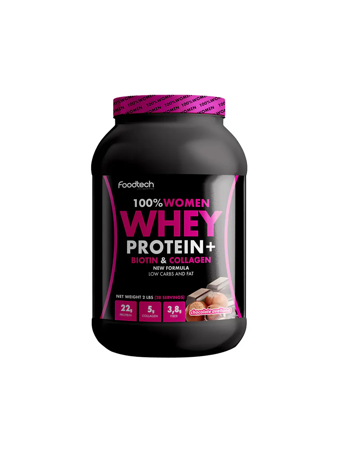 100% Women Whey 2lbs Chocolate Avellana - Foodtech 1