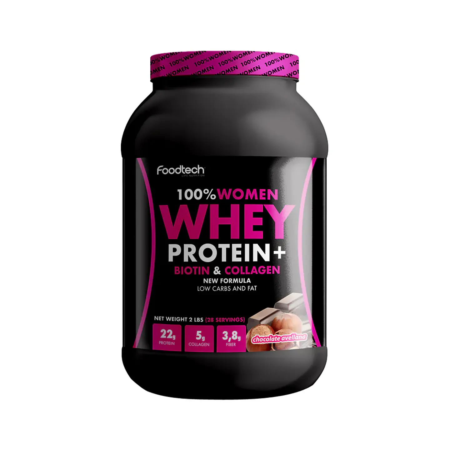 100% Women Whey 2lbs Chocolate Avellana - Foodtech 1