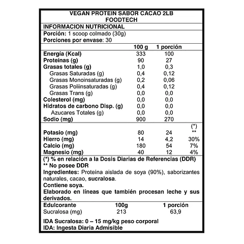 Vegan Protein - Foodtech Sabor Vainilla Ice Cream