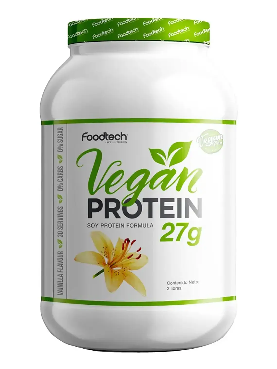 100% Whey Protein Premium Line 2lbs - Foodtech - Vainilla ice cream  1