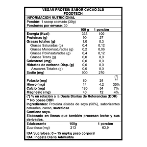 100% Whey Protein Premium Line 2lbs - Foodtech - Vainilla ice cream 