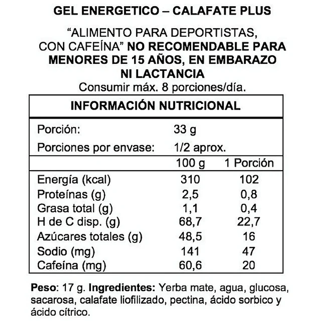 Gel Energético Deportivo Wildmate Plus Calafate - 1 unidad 3