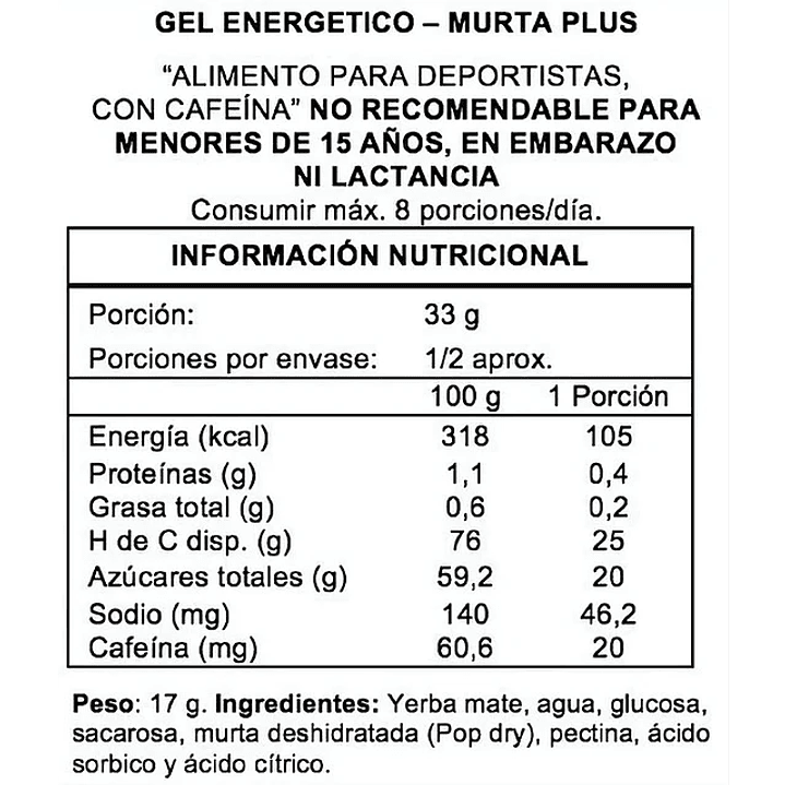 Gel Energético Deportivo Wildmate Plus Murta - 1 unidad 3