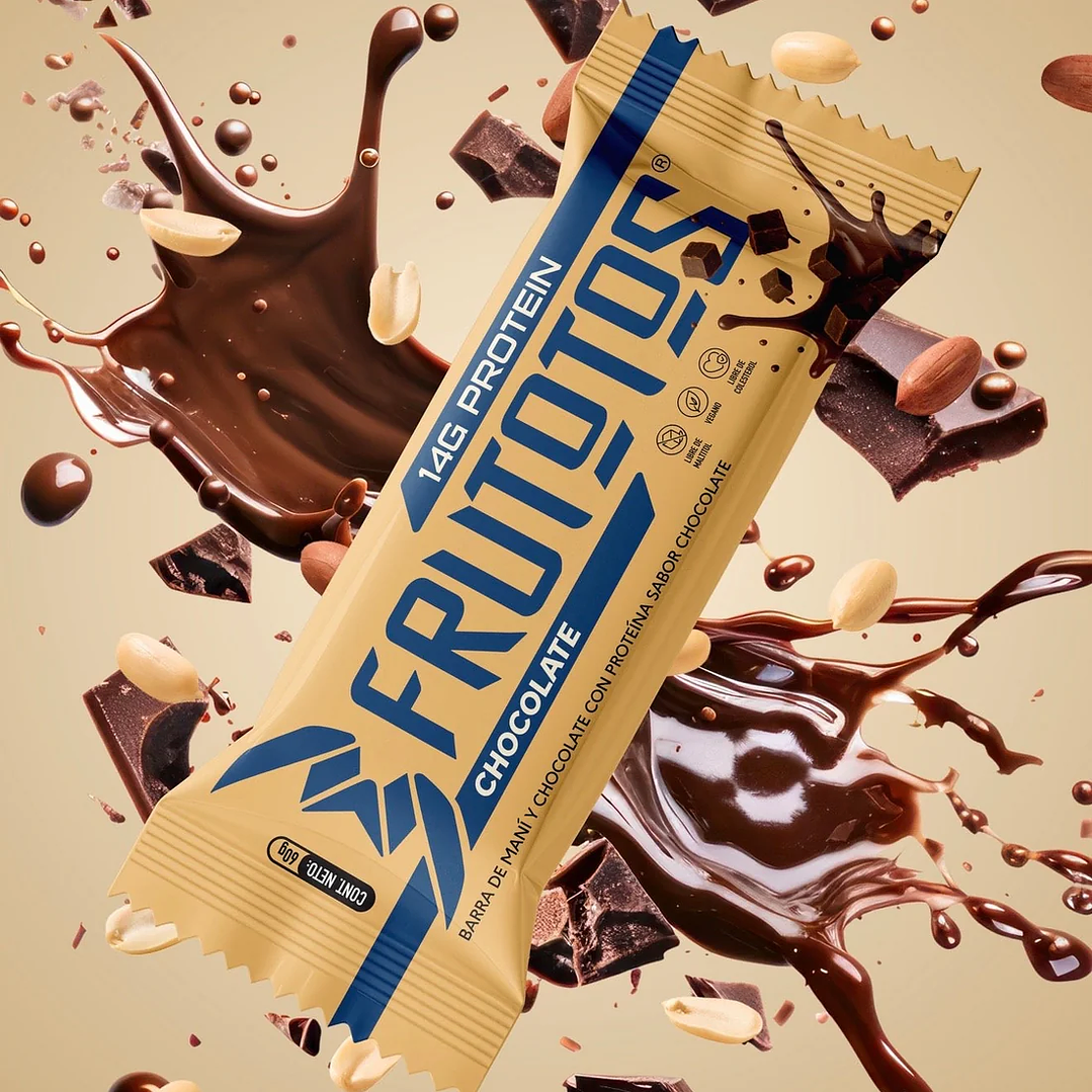 Barra 14 g de Proteína Vegana Frutotos - sabor Chocolate 1