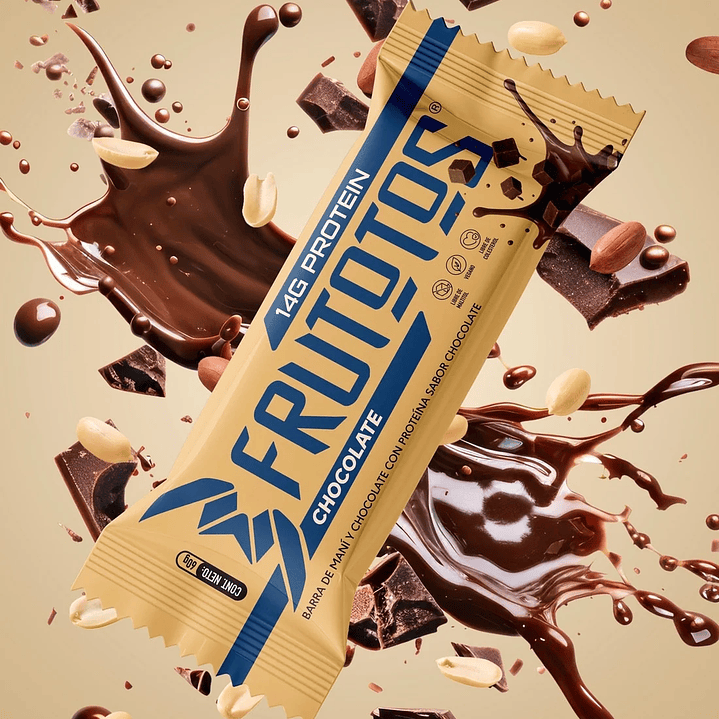 Barra 14 g de Proteína Vegana Frutotos - sabor Chocolate 1