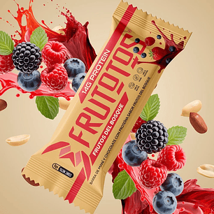 Barra 14 g de Proteína Vegana Frutotos - sabor Frutos del Bosque