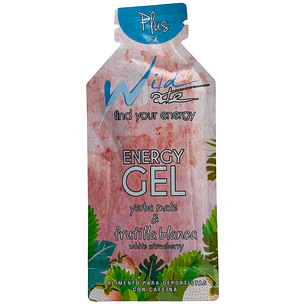Gel Energético Deportivo Wildmate Plus Frutilla Blanca - 1 unidad