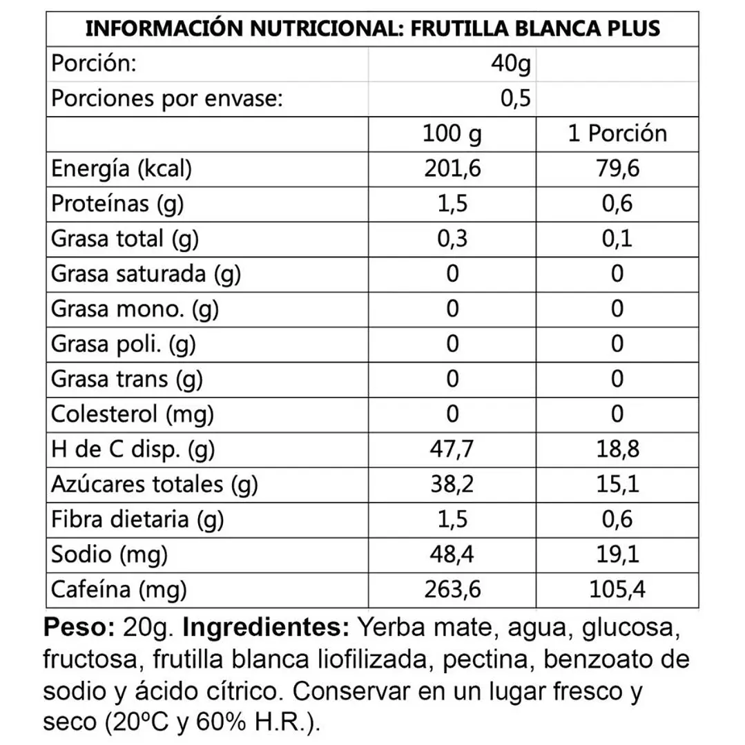 Gel Energético Deportivo Wildmate Plus Frutilla Blanca - 1 unidad 2