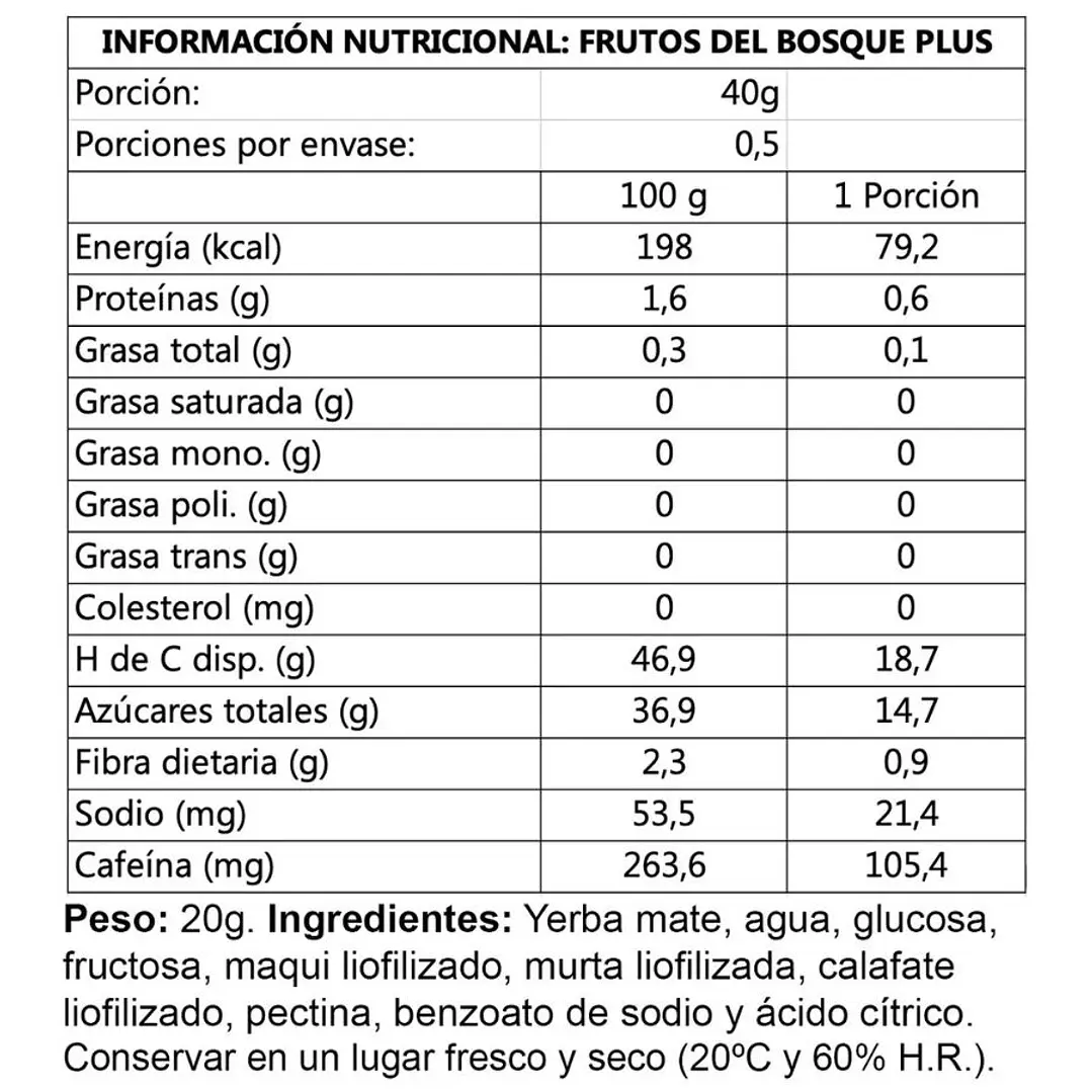 Gel Energético Deportivo Wildmate Plus Frutos del Bosque Nativo - 1 unidad 2