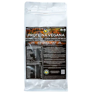 Proteína Vegan Mix Sabor Chocolate 1 kg (Proteína de Habas + Proteína de Arroz + Leucina + Cacao) – EcoProteínas®