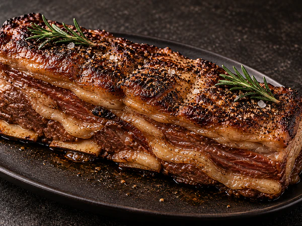 Asado de Tira Ahumado en Frío con Mantequilla y Romero