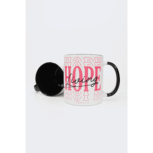 Taza Sublimada Cerámica Color Interior Negra Personalizada