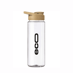 Botella Recta Bambu Tapa sport 500cc con Logo