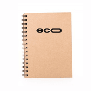 Cuaderno A5 Ecológico con Anillado Metalico con Logo 