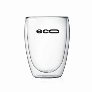 Vaso doble vidrio borosilicato 350ml Personalizado con Logo