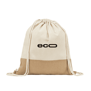 Bolsa Tipo Mochila franja arpillera Personalizado con Logo