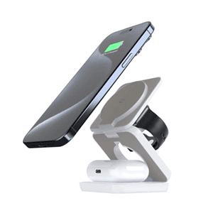 Cargador Inalámbrico Magnetico 3 en 1 Personalizado con Logo