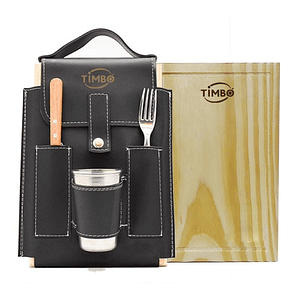 SET DE ASADO EN ECOCUERO CON LOGO 